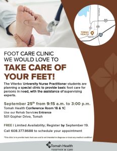 Foot Clinic- Sept. 25, 2024