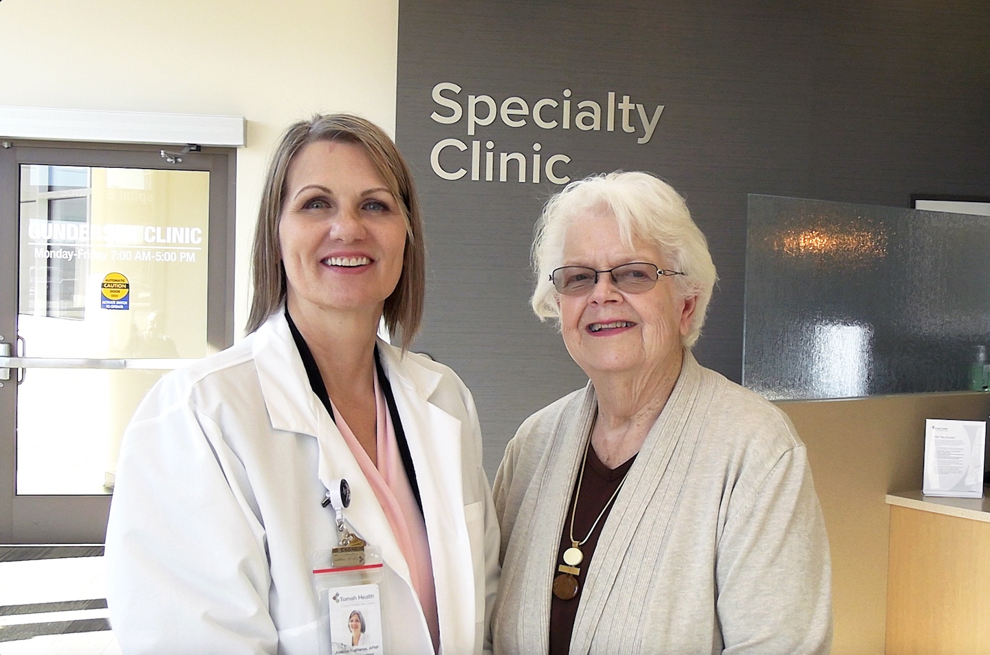 Tomah Health Wound Care provider America Fushianes with patient Marcy Bell